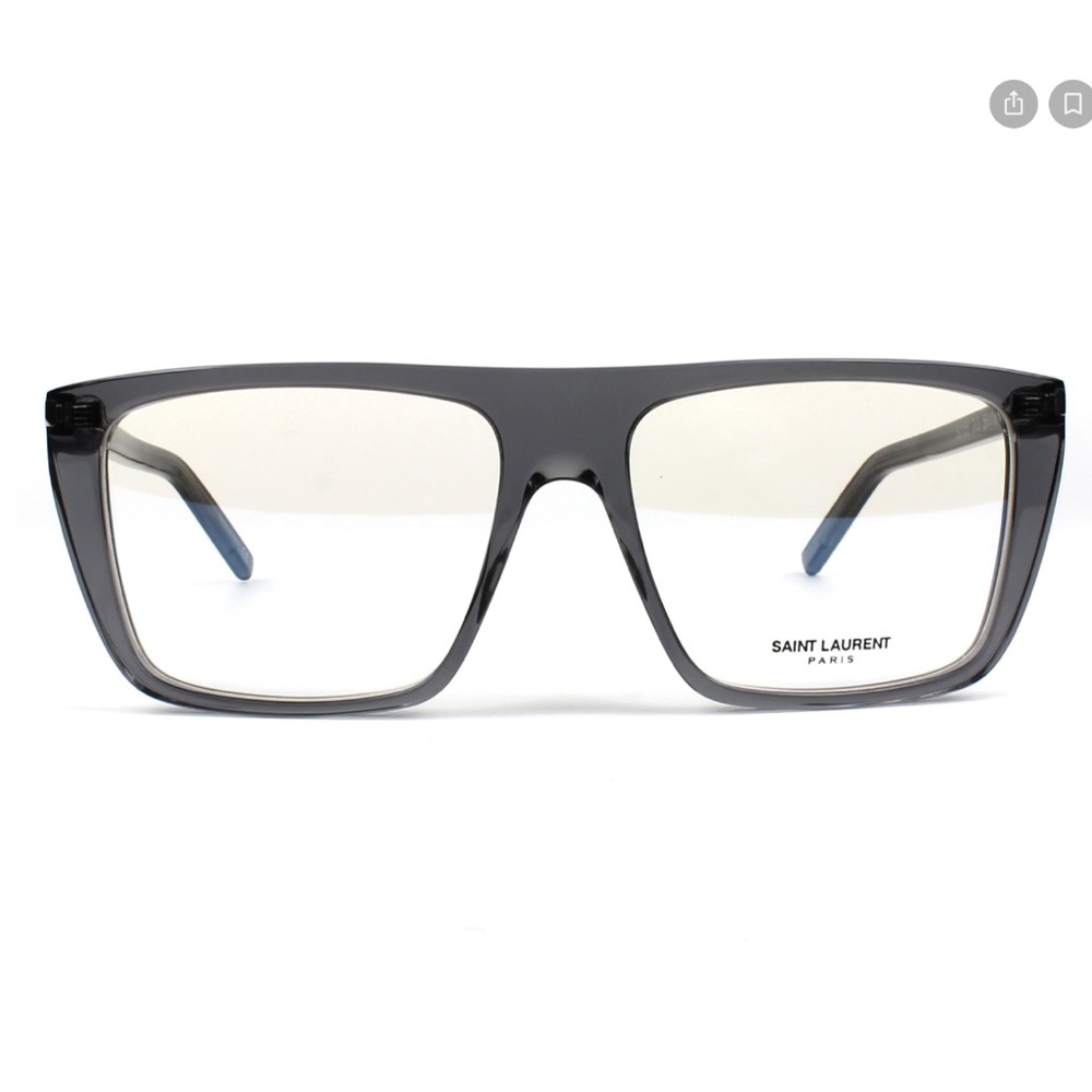 Saint Laurent Transparent Lavender Rectangular Glasses - Picture 4 of 13